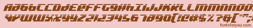 BadRobotItalicLaser Font – Brown Fonts on Pink Background