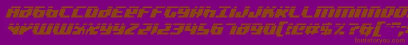 BadRobotItalicLaser Font – Brown Fonts on Purple Background