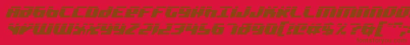 BadRobotItalicLaser Font – Brown Fonts on Red Background