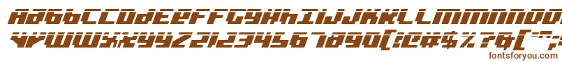 BadRobotItalicLaser Font – Brown Fonts on White Background