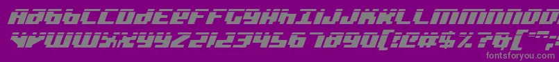 BadRobotItalicLaser Font – Gray Fonts on Purple Background