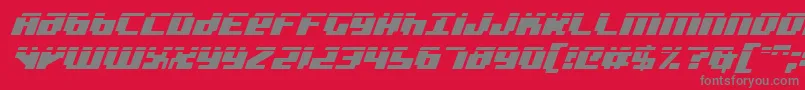 BadRobotItalicLaser Font – Gray Fonts on Red Background