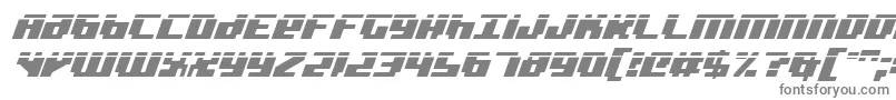 BadRobotItalicLaser-Schriftart – Graue Schriften auf weißem Hintergrund