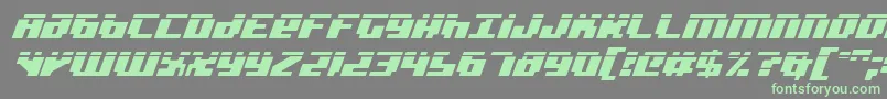 BadRobotItalicLaser Font – Green Fonts on Gray Background