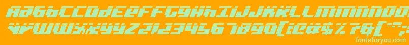 BadRobotItalicLaser Font – Green Fonts on Orange Background