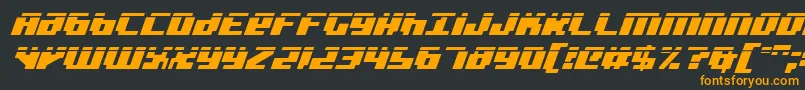 BadRobotItalicLaser Font – Orange Fonts on Black Background