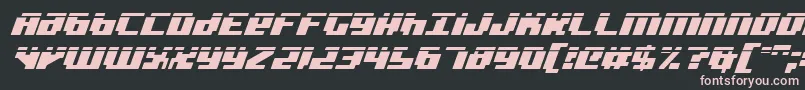 Шрифт BadRobotItalicLaser – розовые шрифты на чёрном фоне