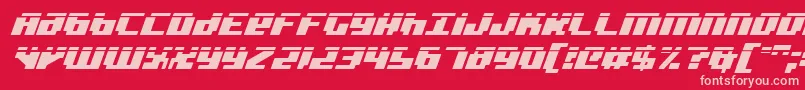BadRobotItalicLaser Font – Pink Fonts on Red Background