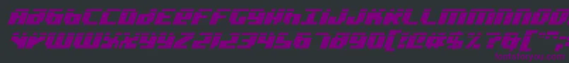 BadRobotItalicLaser Font – Purple Fonts on Black Background