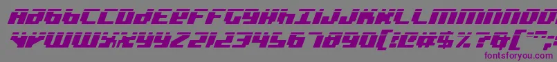 BadRobotItalicLaser Font – Purple Fonts on Gray Background