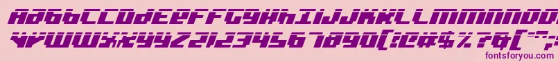 BadRobotItalicLaser Font – Purple Fonts on Pink Background