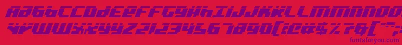 BadRobotItalicLaser Font – Purple Fonts on Red Background