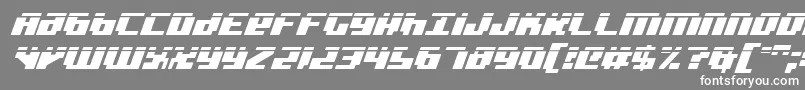 BadRobotItalicLaser Font – White Fonts on Gray Background