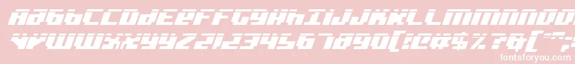 BadRobotItalicLaser Font – White Fonts on Pink Background