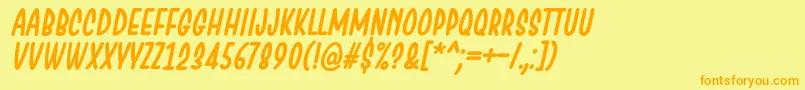 Saiba mais sobre a fonte ChesanItalic Fonte ChesanItalic – fontes laranjas em um fundo amarelo