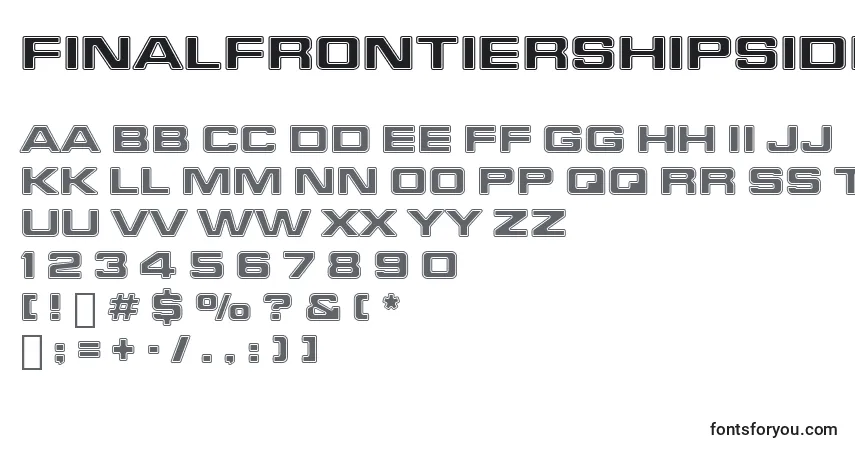 A fonte FinalFrontierShipside – alfabeto, números, caracteres especiais