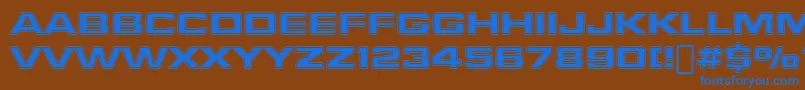 FinalFrontierShipside Font – Blue Fonts on Brown Background