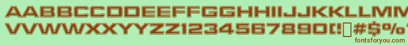 FinalFrontierShipside Font – Brown Fonts on Green Background