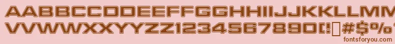 FinalFrontierShipside Font – Brown Fonts on Pink Background