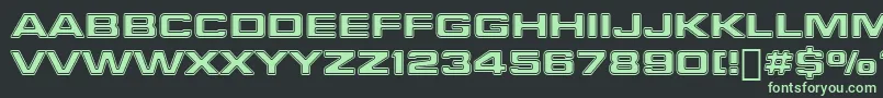 FinalFrontierShipside Font – Green Fonts on Black Background