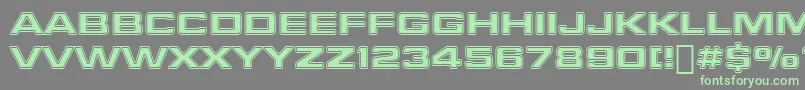 FinalFrontierShipside Font – Green Fonts on Gray Background