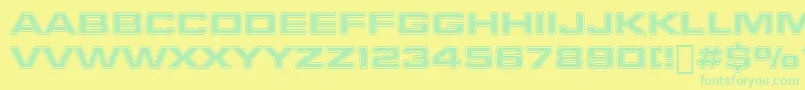 FinalFrontierShipside Font – Green Fonts on Yellow Background