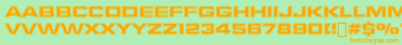 FinalFrontierShipside Font – Orange Fonts on Green Background