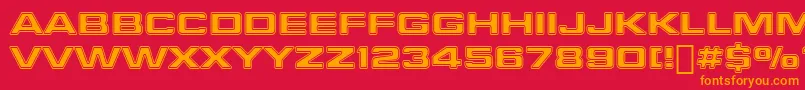 FinalFrontierShipside Font – Orange Fonts on Red Background