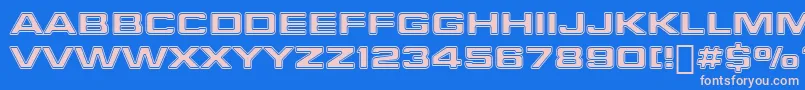 FinalFrontierShipside Font – Pink Fonts on Blue Background