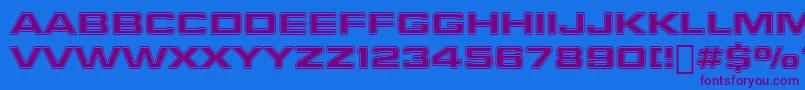 FinalFrontierShipside Font – Purple Fonts on Blue Background