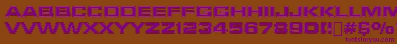 FinalFrontierShipside Font – Purple Fonts on Brown Background