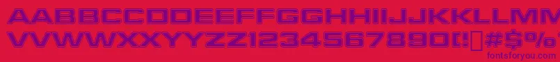 FinalFrontierShipside Font – Purple Fonts on Red Background