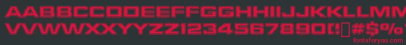 FinalFrontierShipside Font – Red Fonts on Black Background