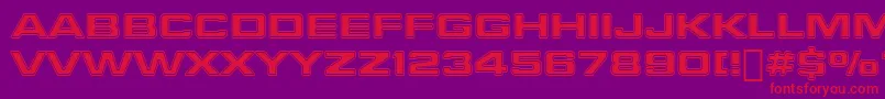 FinalFrontierShipside Font – Red Fonts on Purple Background