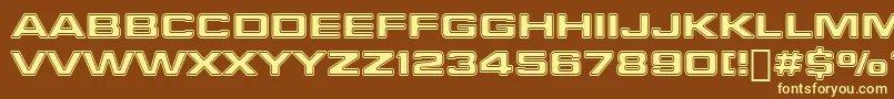 FinalFrontierShipside Font – Yellow Fonts on Brown Background