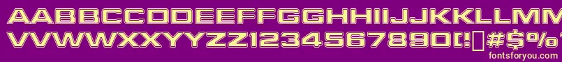 FinalFrontierShipside Font – Yellow Fonts on Purple Background