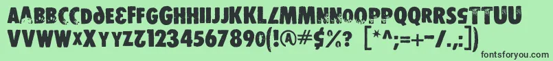 Ds Stamper Font – Black Fonts on Green Background