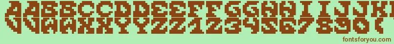 ScreamWhenYoureReadyToDie-fontti – ruskeat fontit vihreällä taustalla