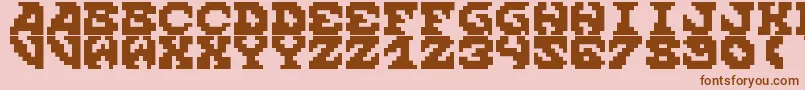 Weitere Informationen zur ScreamWhenYoureReadyToDie-Schriftart ScreamWhenYoureReadyToDie-Schriftart – Braune Schriften auf rosa Hintergrund