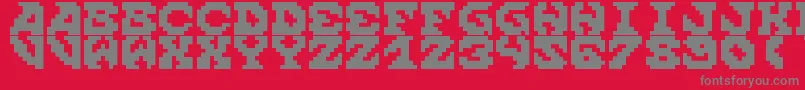 ScreamWhenYoureReadyToDie Font – Gray Fonts on Red Background
