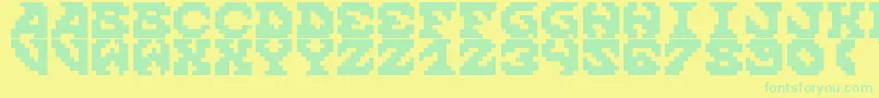 Шрифт ScreamWhenYoureReadyToDie – зелёные шрифты на жёлтом фоне