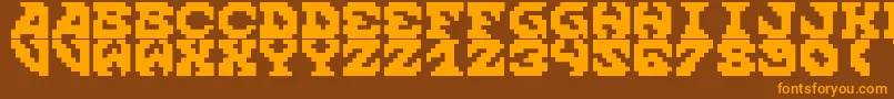 fuente ScreamWhenYoureReadyToDie – Fuentes Naranjas Sobre Fondo Marrón