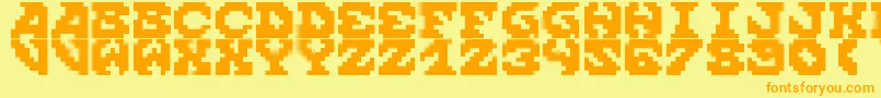 Шрифт ScreamWhenYoureReadyToDie – оранжевые шрифты на жёлтом фоне