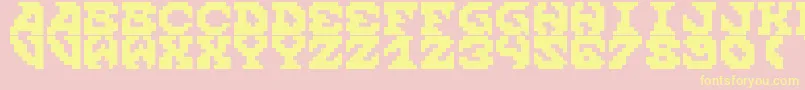 Шрифт ScreamWhenYoureReadyToDie – жёлтые шрифты на розовом фоне