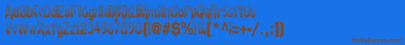 Badhhabit71RegularTtcon Font – Brown Fonts on Blue Background