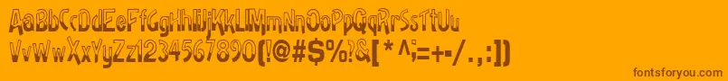 Badhhabit71RegularTtcon Font – Brown Fonts on Orange Background