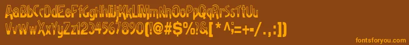 Badhhabit71RegularTtcon Font – Orange Fonts on Brown Background