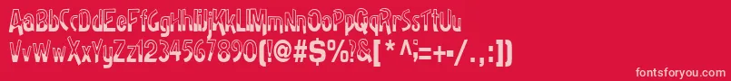 Badhhabit71RegularTtcon Font – Pink Fonts on Red Background