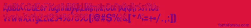 Police Badhhabit71RegularTtcon – polices violettes sur fond rouge