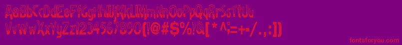 Badhhabit71RegularTtcon Font – Red Fonts on Purple Background